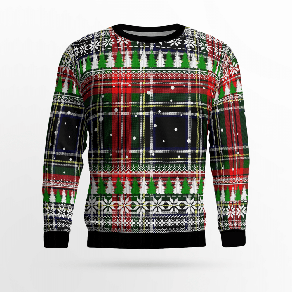 Clan Stewart Black Tartan Christmas Ugly Sweater ED30 Stewart Black Tartan Tartan Ugly Sweater   