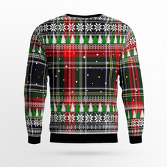 Clan Stewart Black Tartan Christmas Ugly Sweater ED30 Stewart Black Tartan Tartan Ugly Sweater   