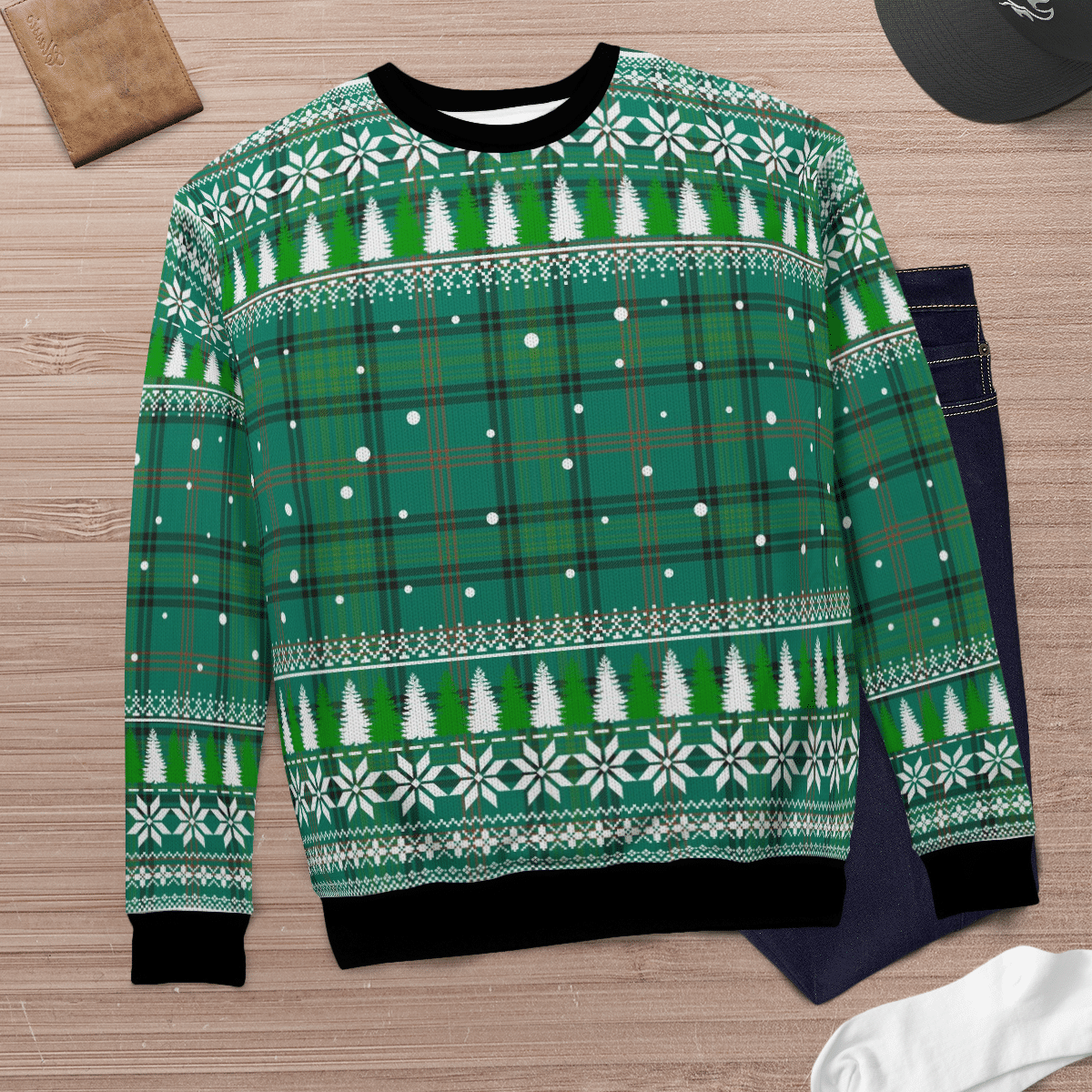 Clan Ross Hunting Ancient Tartan Christmas Ugly Sweater ZQ43 Ross Hunting Ancient Tartan Tartan Ugly Sweater   