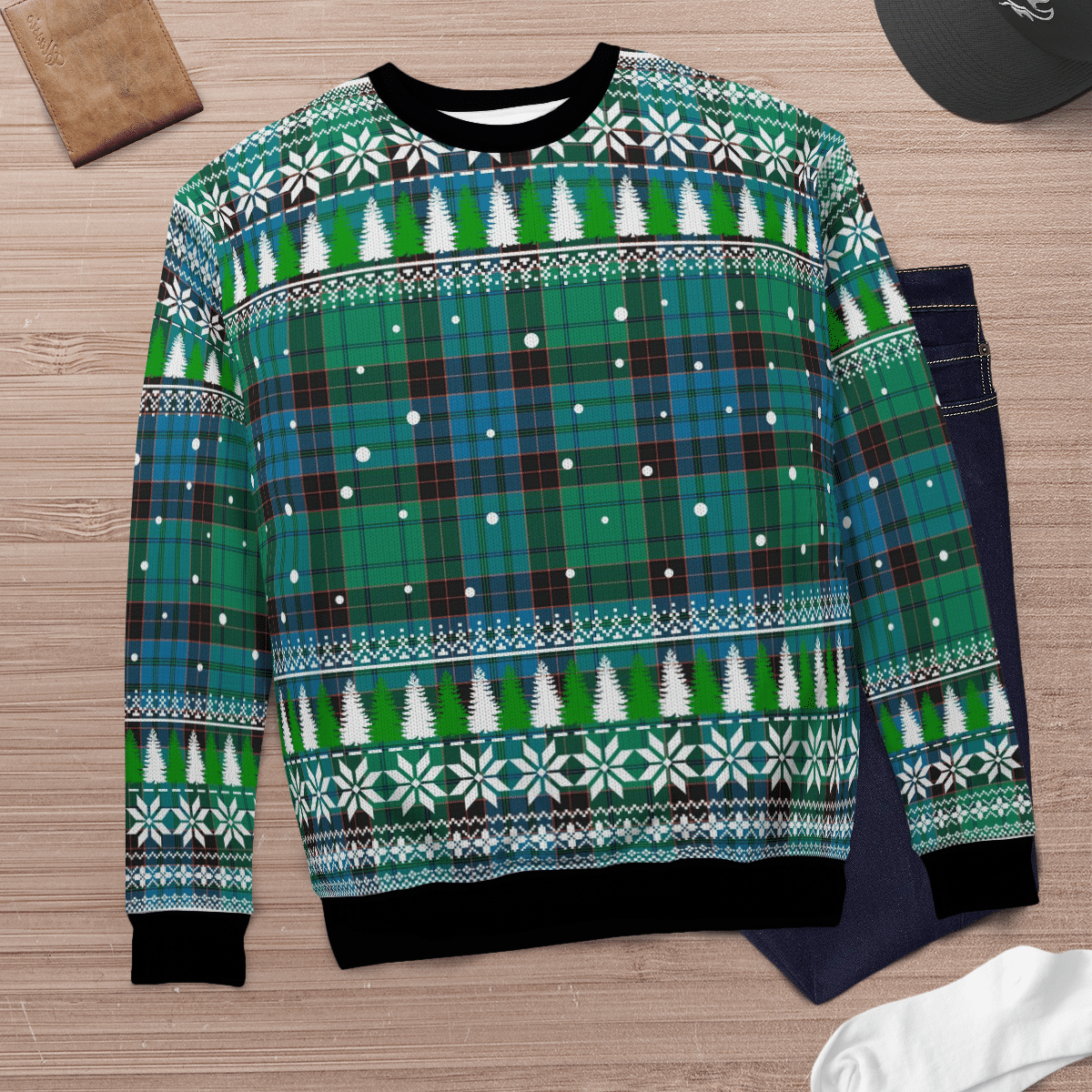 Clan Stewart Old Ancient Tartan Christmas Ugly Sweater CZ38 Stewart Old Ancient Tartan Tartan Ugly Sweater   