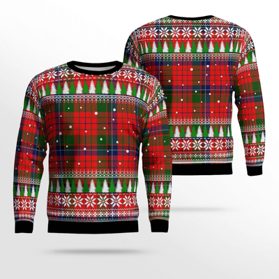 Clan Nicolson Modern Tartan Christmas Ugly Sweater YP29
