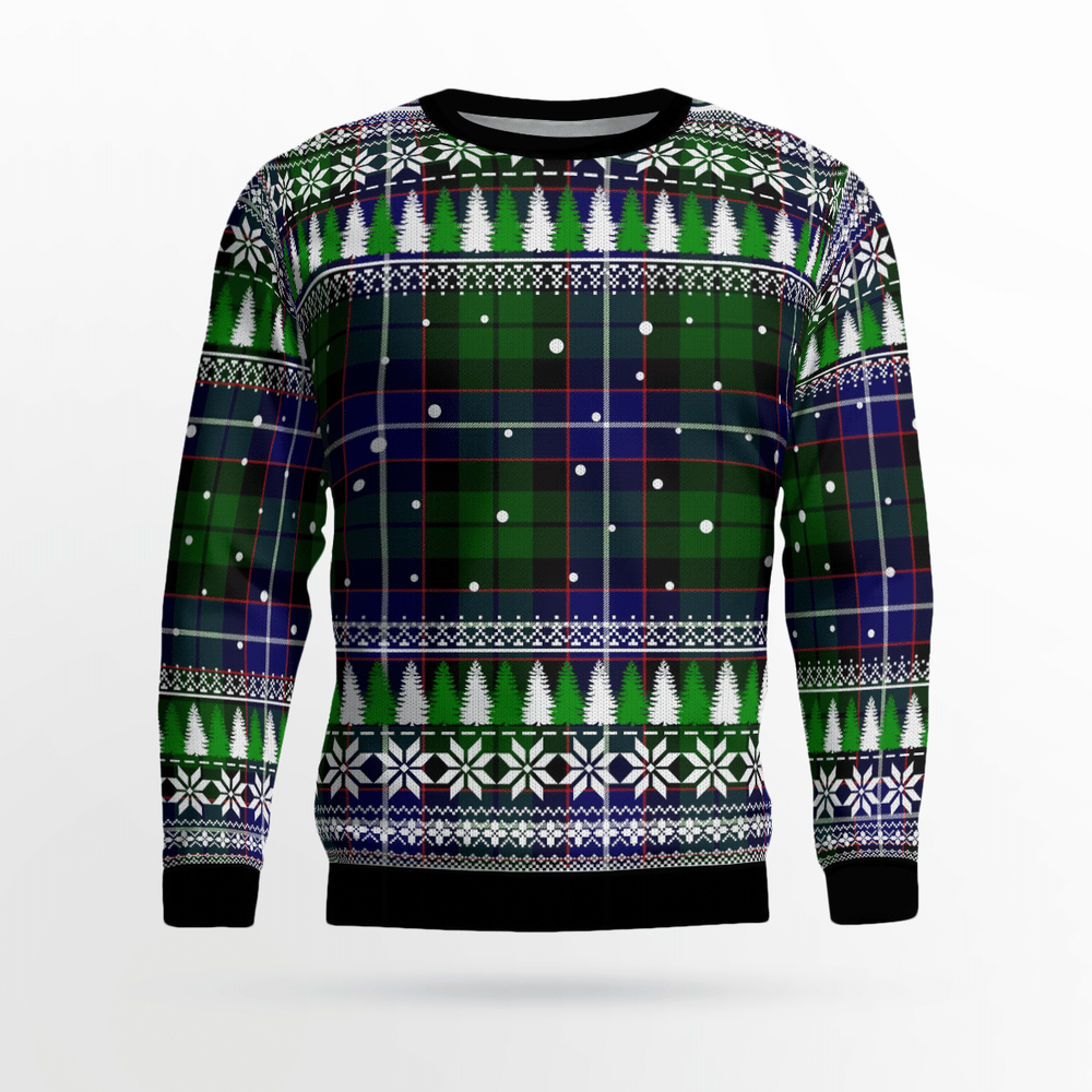 Clan Russell Modern Tartan Christmas Ugly Sweater PU54 Russell Modern Tartan Tartan Ugly Sweater   