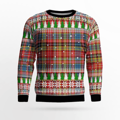 Clan Ogilvie of Airlie Ancient Tartan Christmas Ugly Sweater IP48 Ogilvie of Airlie Ancient Tartan Tartan Ugly Sweater   