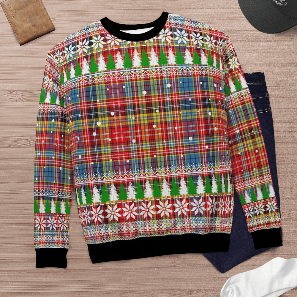 Clan Ogilvie of Airlie Ancient Tartan Christmas Ugly Sweater IP48 Ogilvie of Airlie Ancient Tartan Tartan Ugly Sweater   