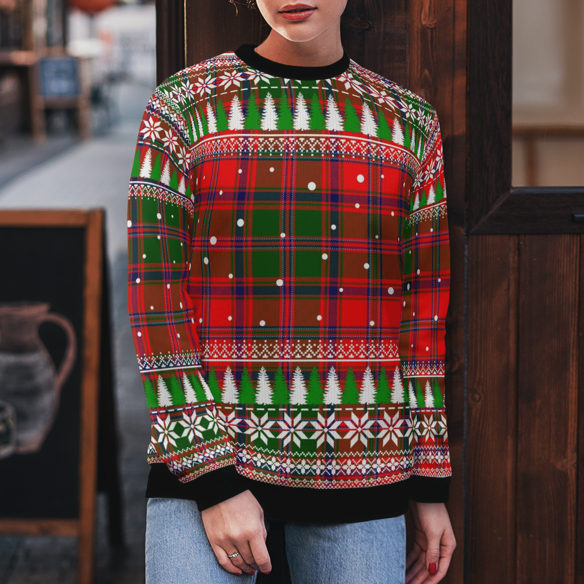 Clan Stewart of Appin Modern Tartan Christmas Ugly Sweater UH64 Stewart of Appin Modern Tartan Tartan Ugly Sweater   
