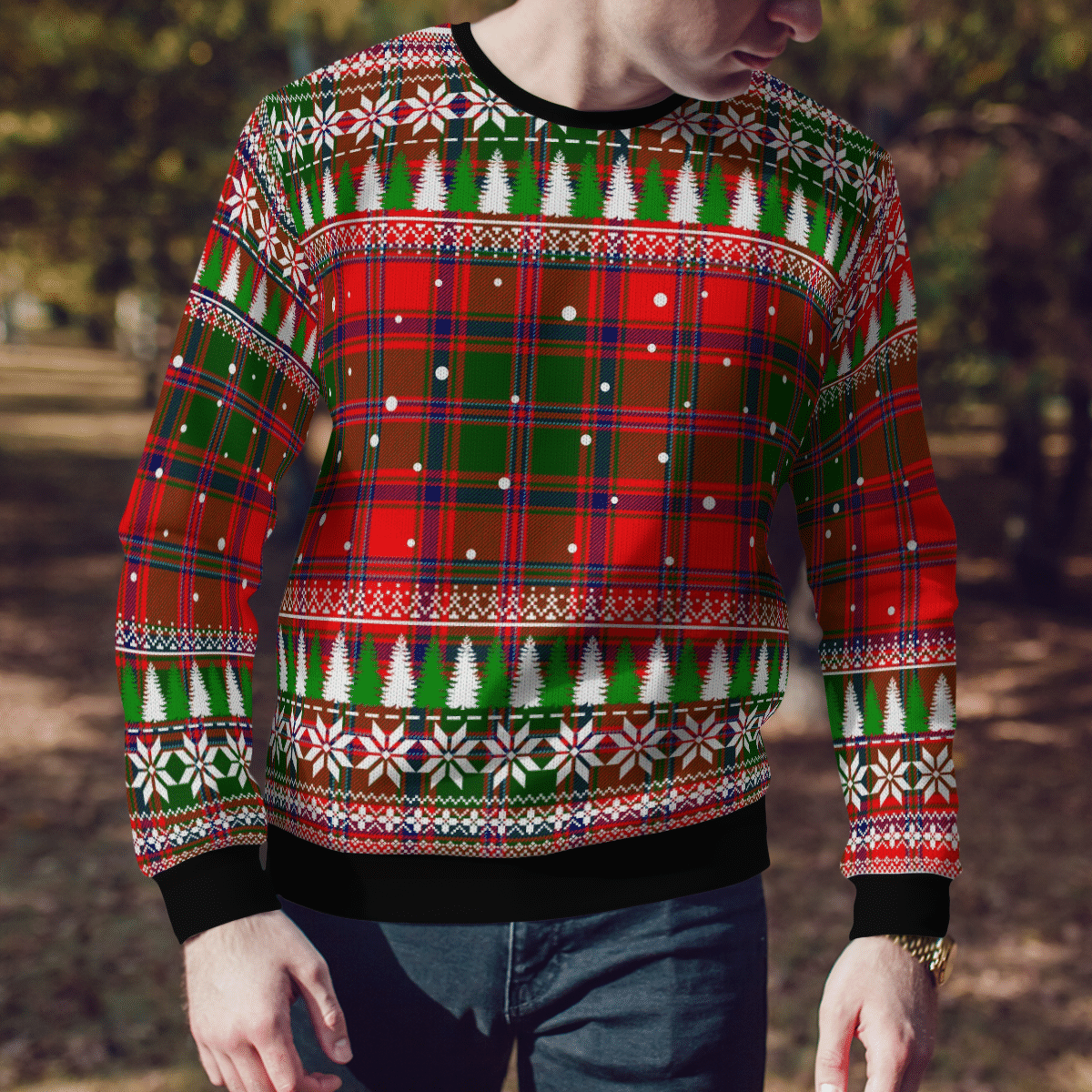 Clan Stewart of Appin Modern Tartan Christmas Ugly Sweater UH64 Stewart of Appin Modern Tartan Tartan Ugly Sweater   