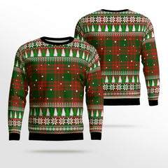 Clan Menzies Green Modern Tartan Christmas Ugly Sweater YL30 Menzies Green Modern Tartan Tartan Ugly Sweater   