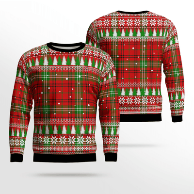 Clan Morrison Red Modern Tartan Christmas Ugly Sweater JA80