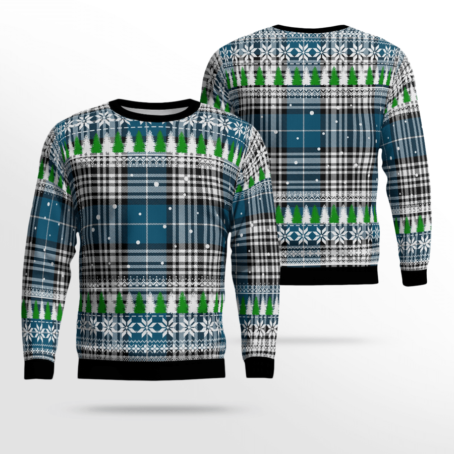 Clan Napier Modern Tartan Christmas Ugly Sweater ZC17 Napier Modern Tartan Tartan Ugly Sweater   