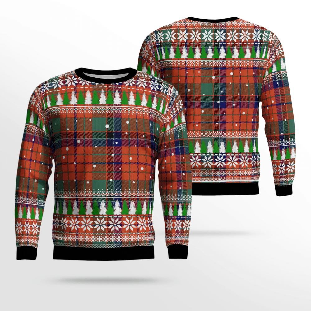 Clan Nicolson Ancient Tartan Christmas Ugly Sweater SY94 Nicolson Ancient Tartan Tartan Ugly Sweater   