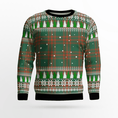 Clan Menzies Green Ancient Tartan Christmas Ugly Sweater FO48 Menzies Green Ancient Tartan Tartan Ugly Sweater   