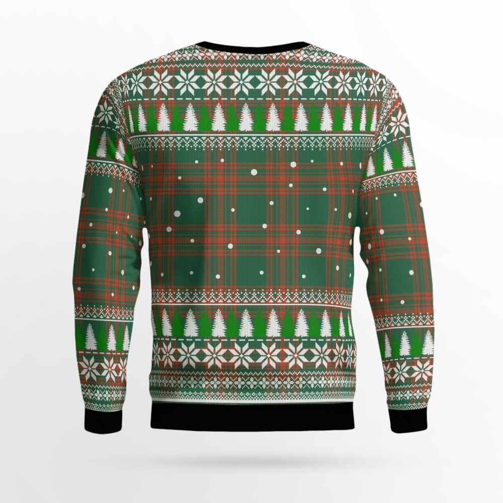 Clan Menzies Green Ancient Tartan Christmas Ugly Sweater FO48 Menzies Green Ancient Tartan Tartan Ugly Sweater   