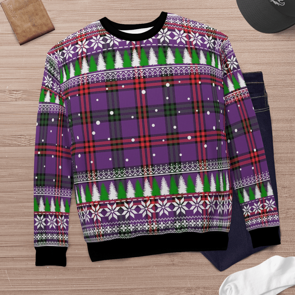 Clan Montgomery Modern Tartan Christmas Ugly Sweater VW64 Montgomery Modern Tartan Tartan Ugly Sweater   