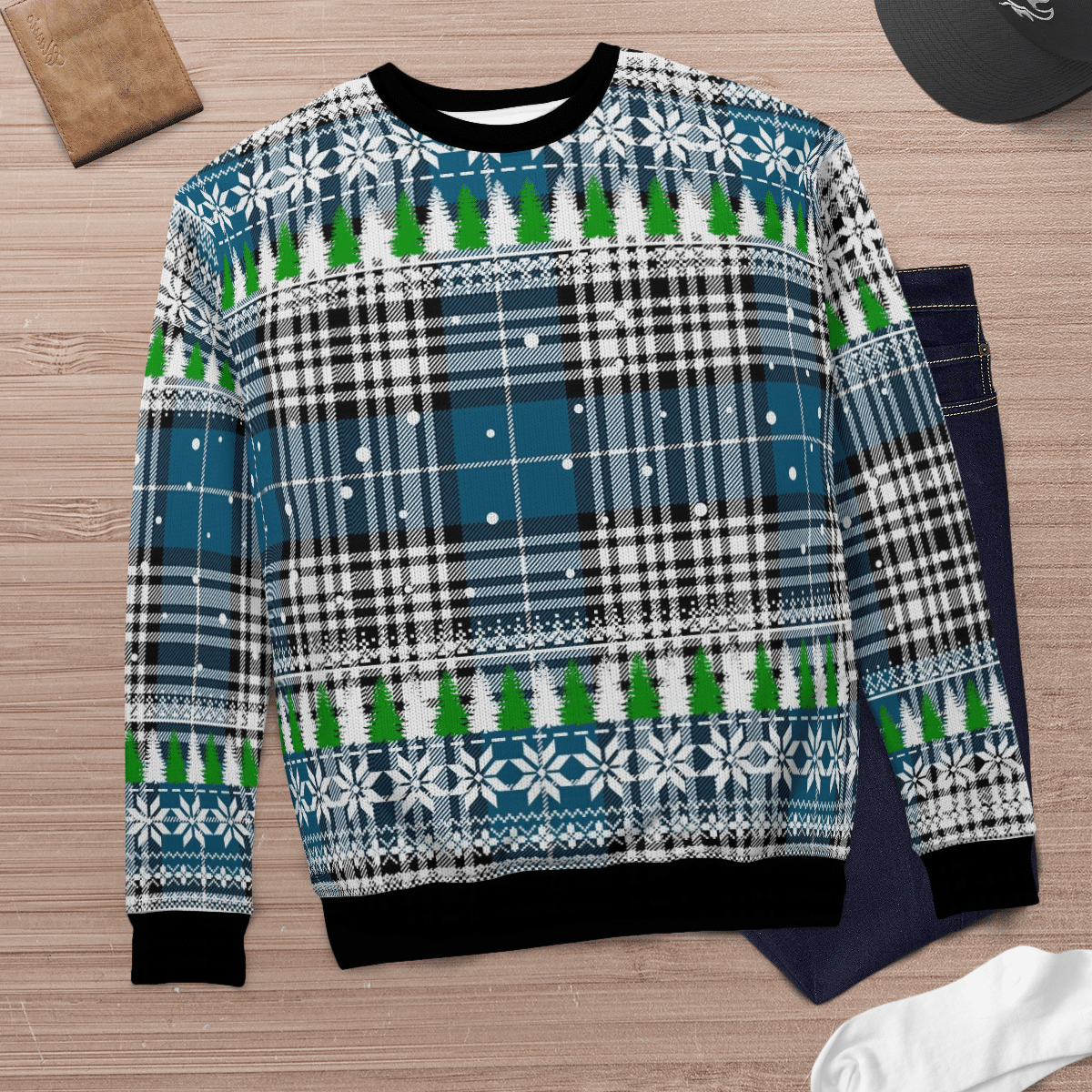 Clan Napier Modern Tartan Christmas Ugly Sweater ZC17 Napier Modern Tartan Tartan Ugly Sweater   