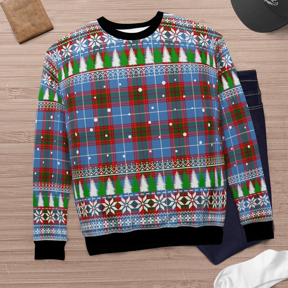 Clan Newton (Edingburg) Tartan Christmas Ugly Sweater JU83 Newton (Edingburg) Tartan Tartan Ugly Sweater   