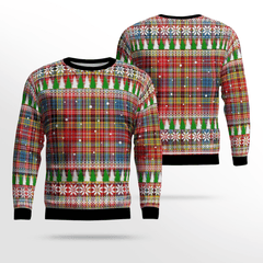 Clan Ogilvie of Airlie Ancient Tartan Christmas Ugly Sweater JP60 Ogilvie of Airlie Ancient Tartan Tartan Ugly Sweater   