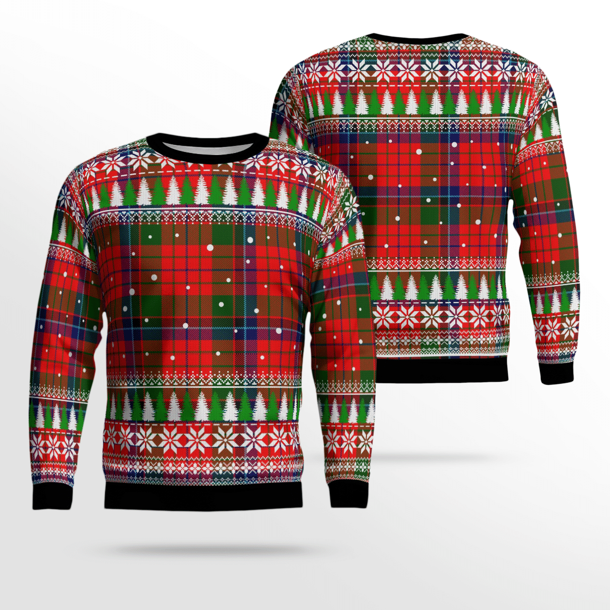 Clan Nicolson Modern Tartan Christmas Ugly Sweater MH74 Nicolson Modern Tartan Tartan Ugly Sweater   