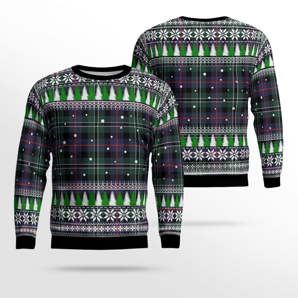 Clan Rose Hunting Modern Tartan Christmas Ugly Sweater LG60 Rose Hunting Modern Tartan Tartan Ugly Sweater   