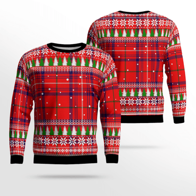 Clan Rose Tartan Christmas Ugly Sweater NJ52