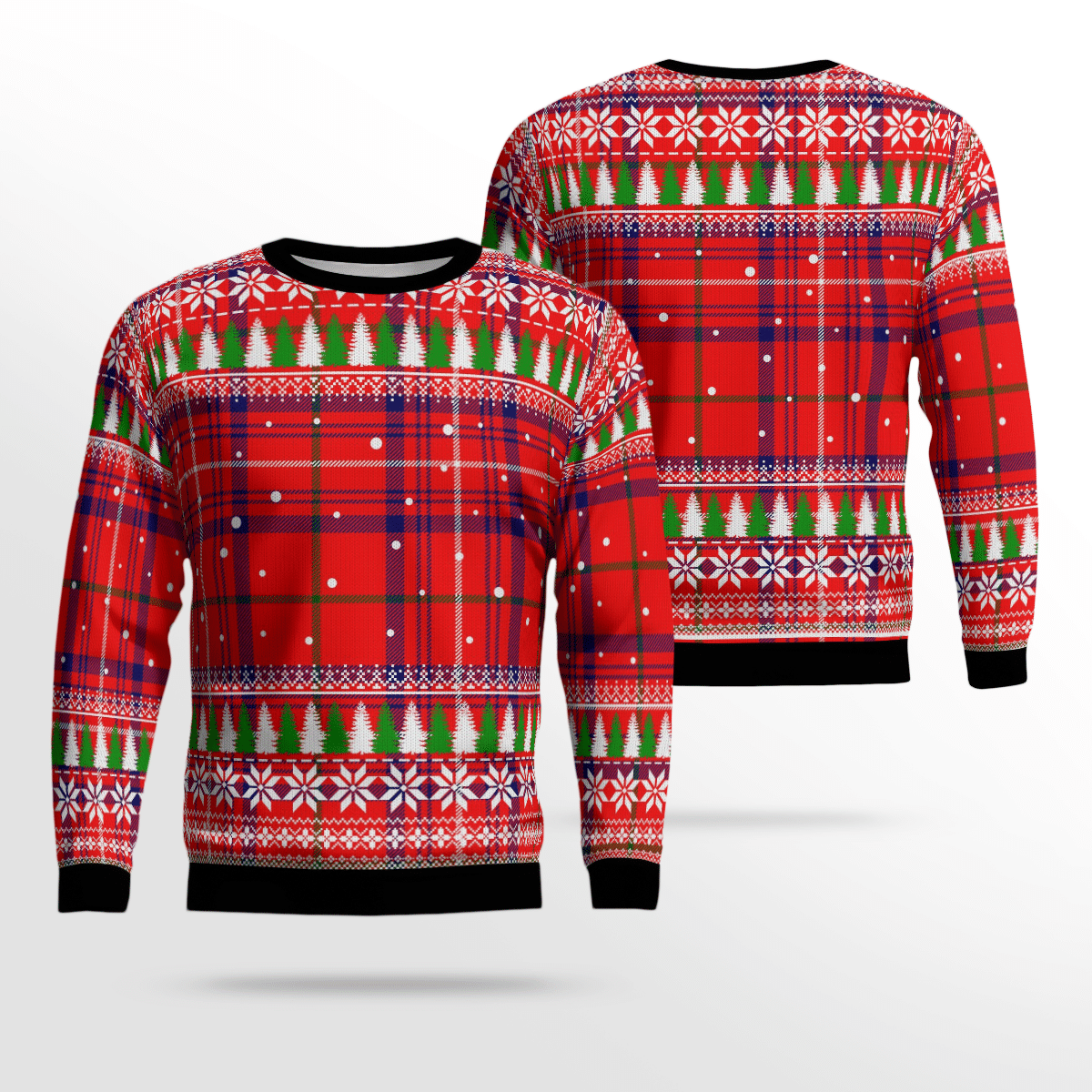 Clan Rose Tartan Christmas Ugly Sweater NJ52 Rose Tartan Tartan Ugly Sweater   