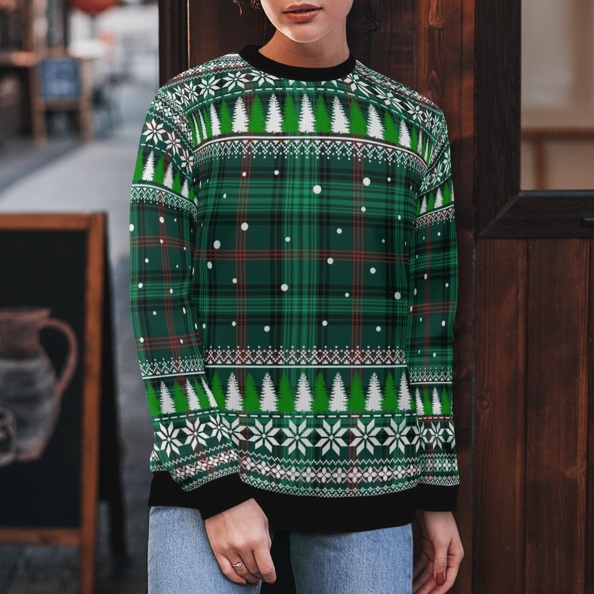 Clan Ross Hunting Modern Tartan Christmas Ugly Sweater CD77 Ross Hunting Modern Tartan Tartan Ugly Sweater   
