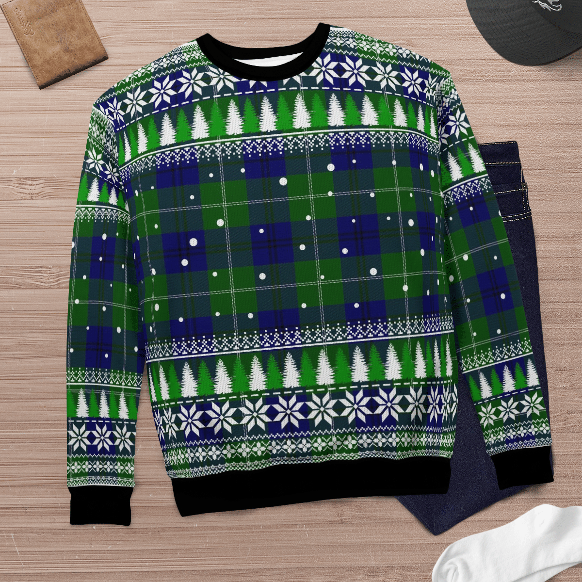 Clan Oliphant Modern Tartan Christmas Ugly Sweater GF85 Oliphant Modern Tartan Tartan Ugly Sweater   
