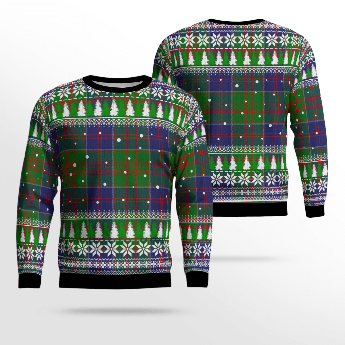 Clan Stewart of Appin Hunting Modern Tartan Christmas Ugly Sweater QR17 Stewart of Appin Hunting Modern Tartan Tartan Ugly Sweater   