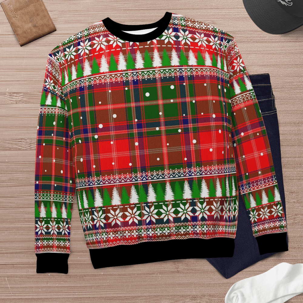 Clan Somerville Modern Tartan Christmas Ugly Sweater KI89 Somerville Modern Tartan Tartan Ugly Sweater   