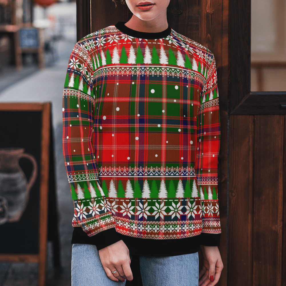 Clan Somerville Modern Tartan Christmas Ugly Sweater KI89 Somerville Modern Tartan Tartan Ugly Sweater   