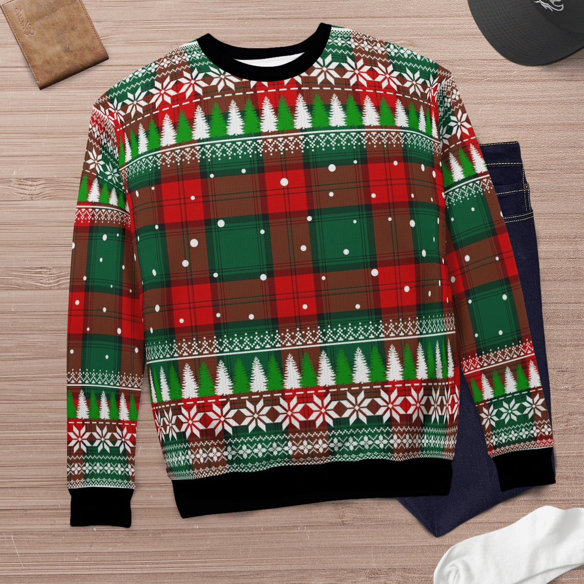 Clan Stewart Atholl Modern Tartan Christmas Ugly Sweater RH27 Stewart Atholl Modern Tartan Tartan Ugly Sweater   