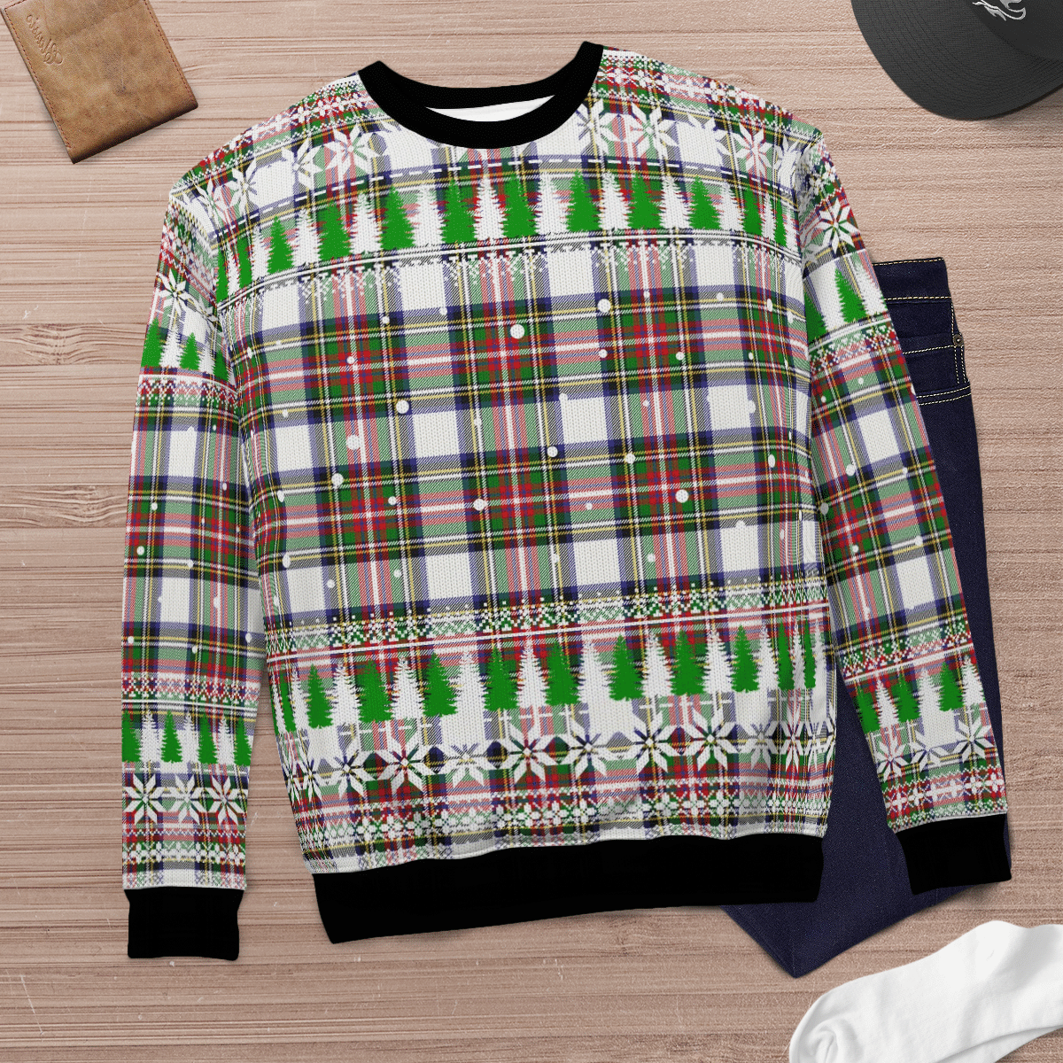 Clan Stewart Dress Modern Tartan Christmas Ugly Sweater MP26 Stewart Dress Modern Tartan Tartan Ugly Sweater   