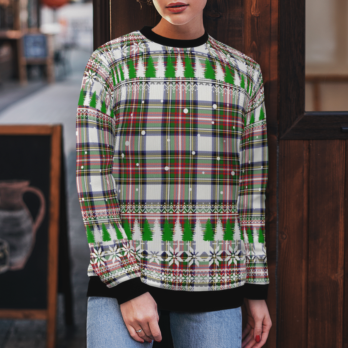 Clan Stewart Dress Modern Tartan Christmas Ugly Sweater MP26 Stewart Dress Modern Tartan Tartan Ugly Sweater   