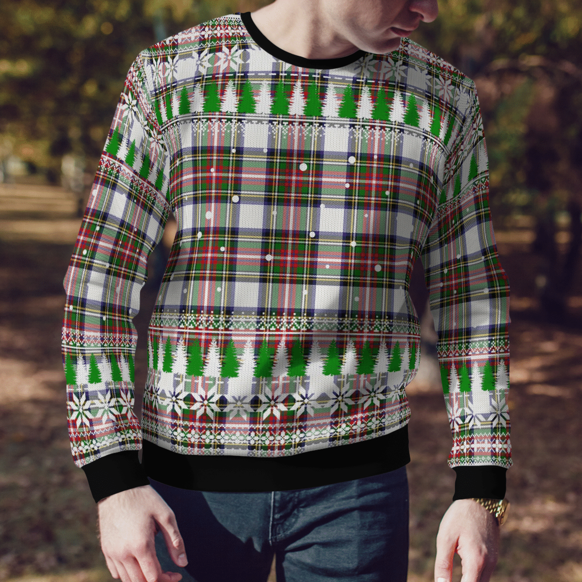 Clan Stewart Dress Modern Tartan Christmas Ugly Sweater MP26 Stewart Dress Modern Tartan Tartan Ugly Sweater   