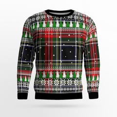 Clan Stewart Black Tartan Christmas Ugly Sweater HO68 Stewart Black Tartan Tartan Ugly Sweater   