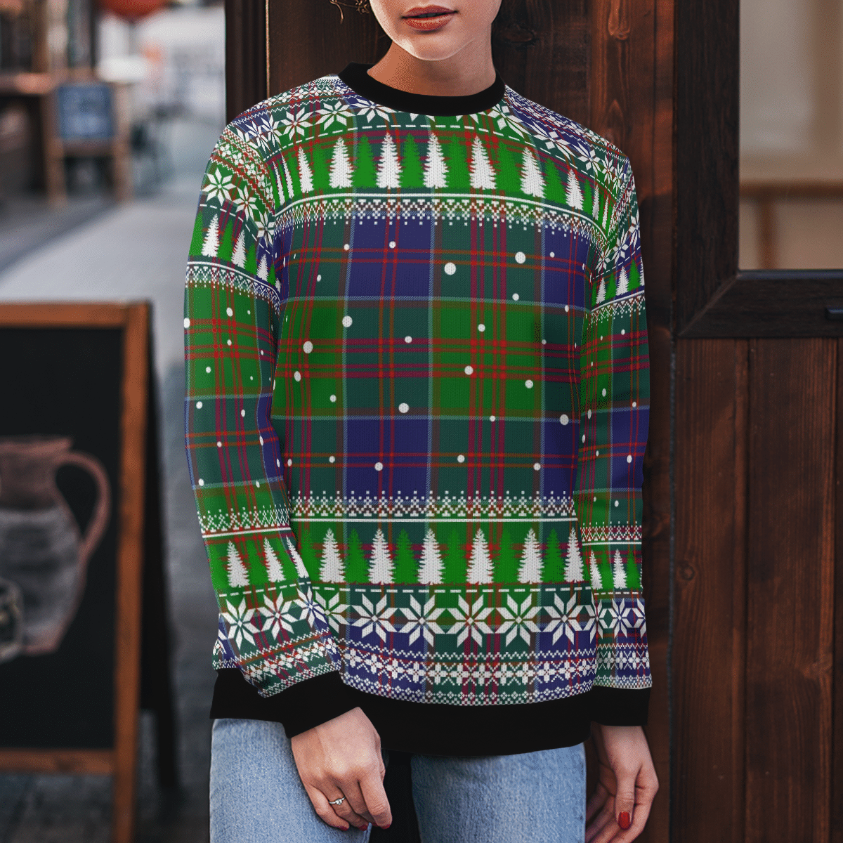 Clan Stewart of Appin Hunting Modern Tartan Christmas Ugly Sweater QR17 Stewart of Appin Hunting Modern Tartan Tartan Ugly Sweater   