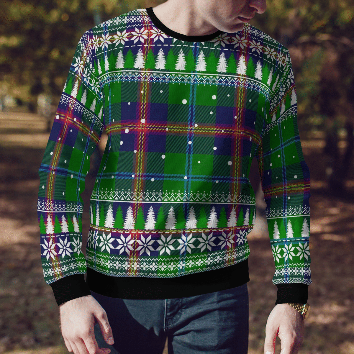 Clan Young Modern Tartan Christmas Ugly Sweater VE75 Young Modern Tartan Tartan Ugly Sweater   