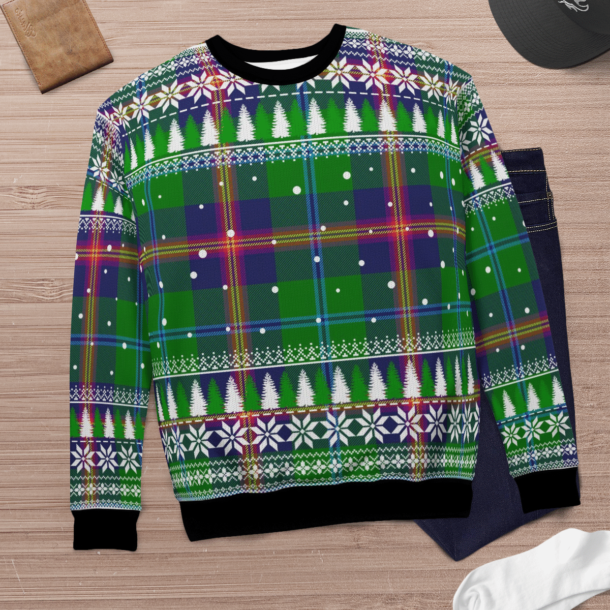 Clan Young Modern Tartan Christmas Ugly Sweater VE75 Young Modern Tartan Tartan Ugly Sweater   