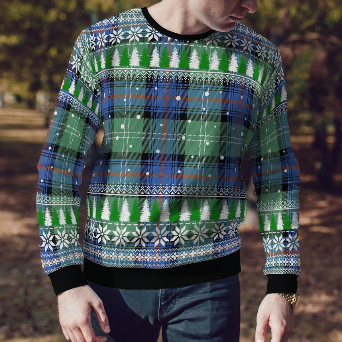 Clan Sutherland Old Ancient Tartan Christmas Ugly Sweater ES86 Sutherland Old Ancient Tartan Tartan Ugly Sweater   