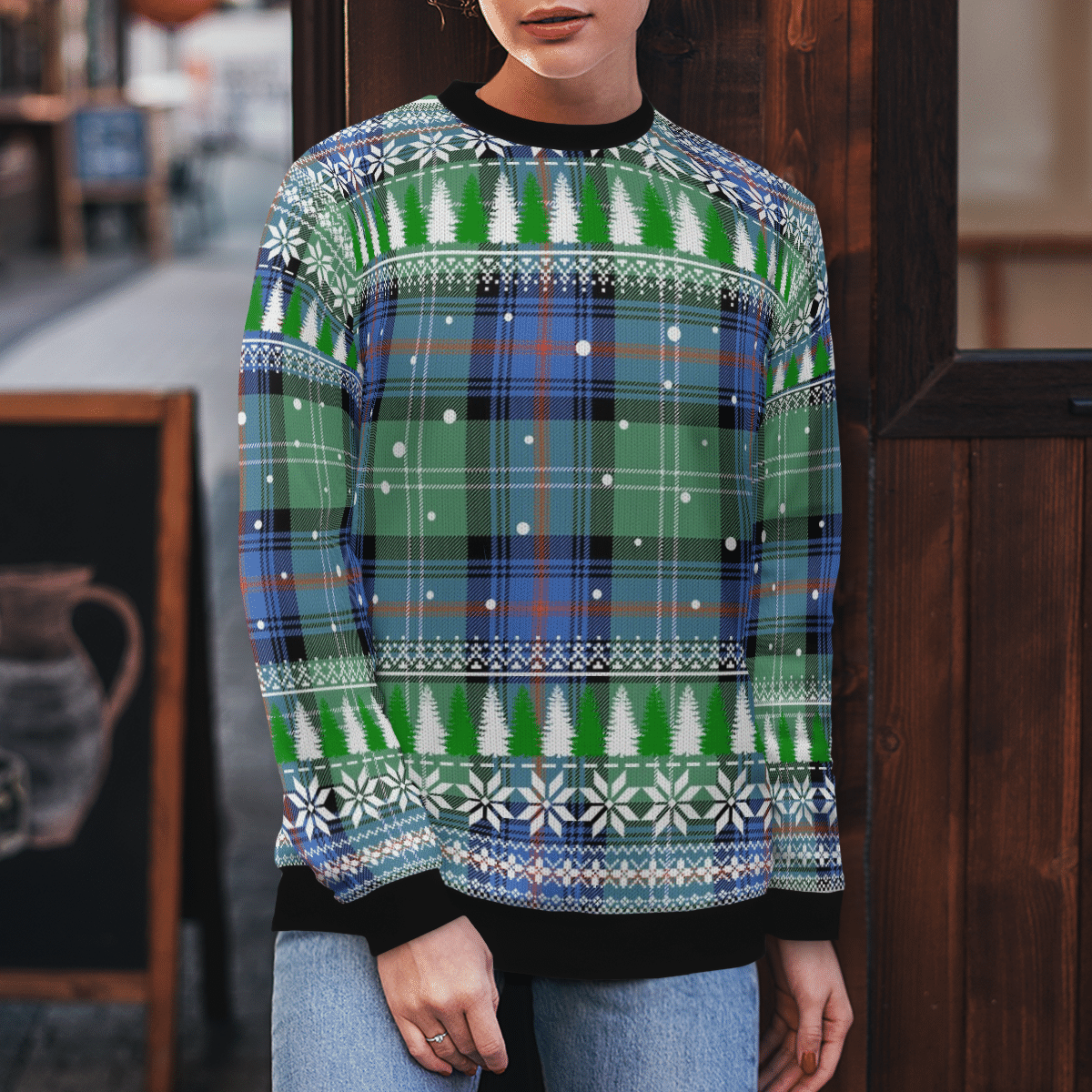 Clan Sutherland Old Ancient Tartan Christmas Ugly Sweater ES86 Sutherland Old Ancient Tartan Tartan Ugly Sweater   