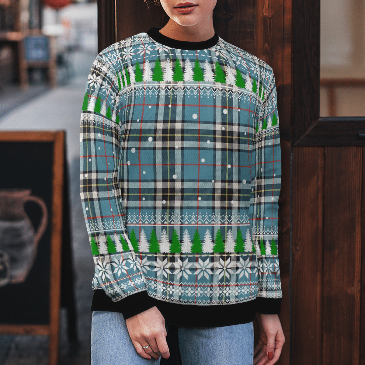 Clan Thomson Tartan Christmas Ugly Sweater HP45 Thomson Tartan Tartan Ugly Sweater   
