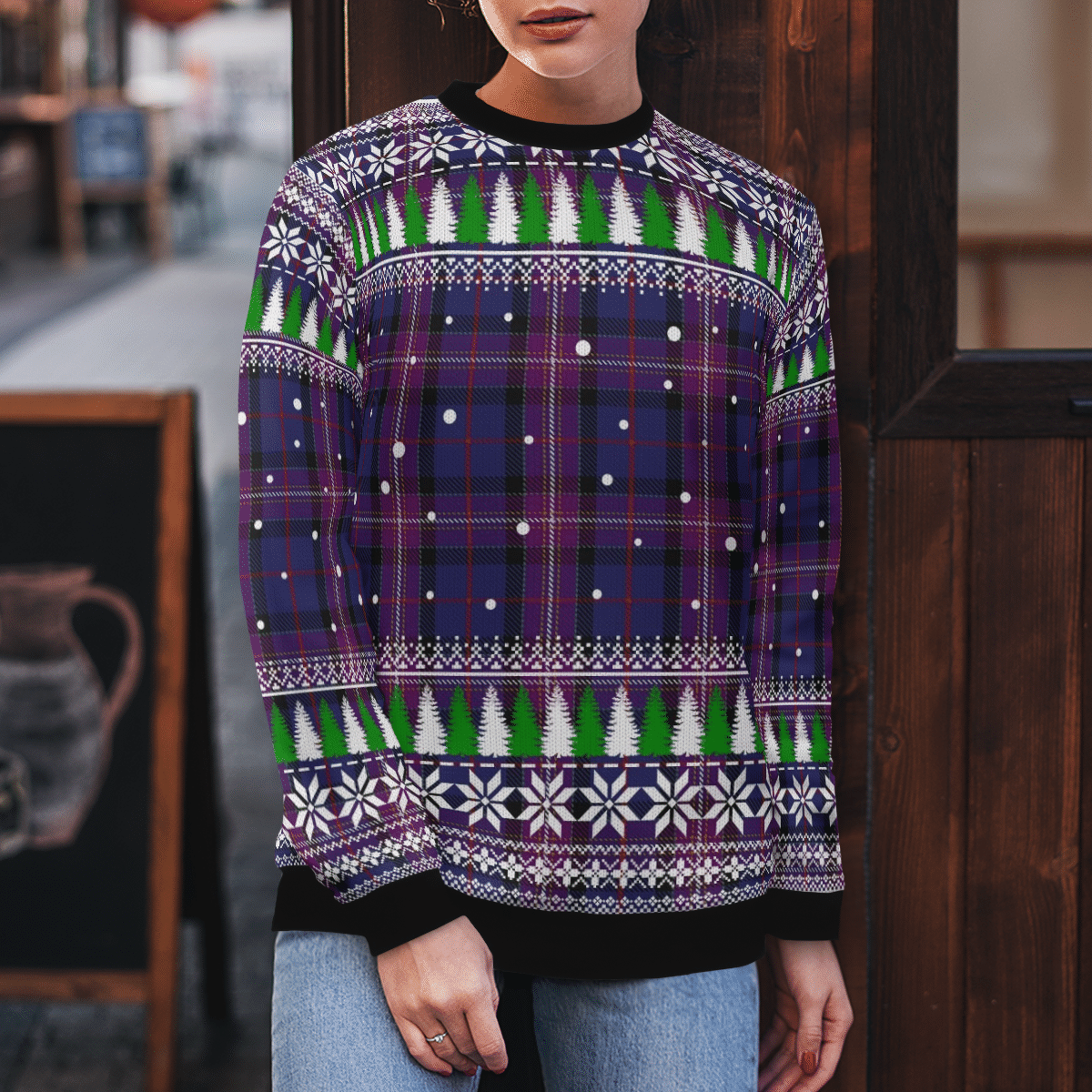 Clan Universal Masonic Tartan Tartan Christmas Ugly Sweater YA91 Universal Masonic Tartan Tartan Tartan Ugly Sweater   