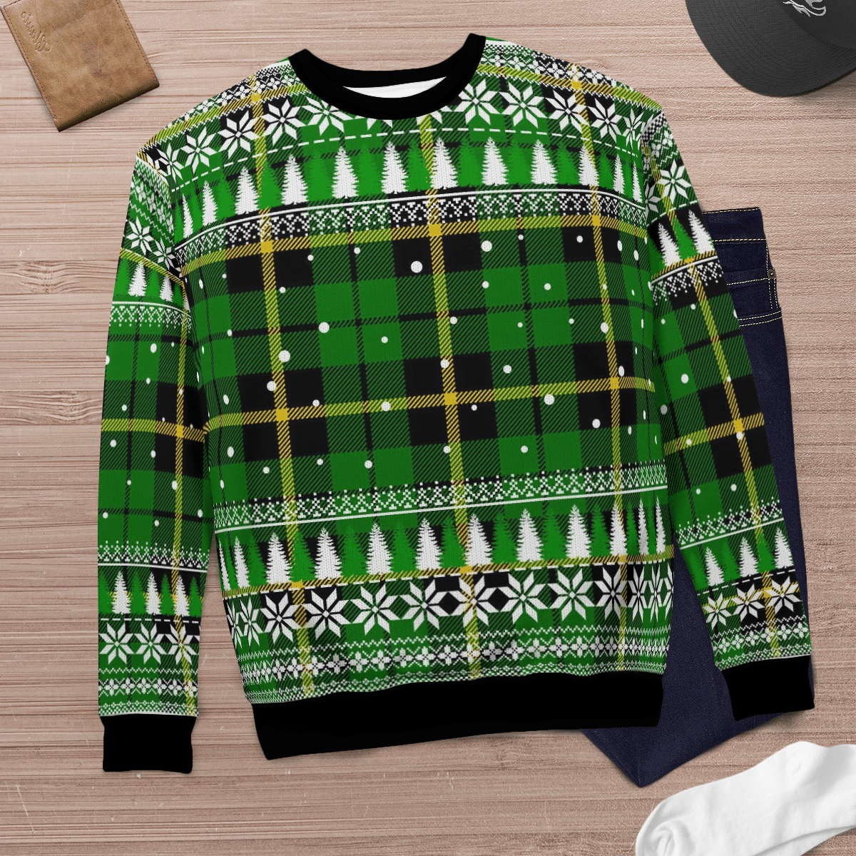 Clan Wallace Hunting Green Tartan Christmas Ugly Sweater YP34 Wallace Hunting Green Tartan Tartan Ugly Sweater   