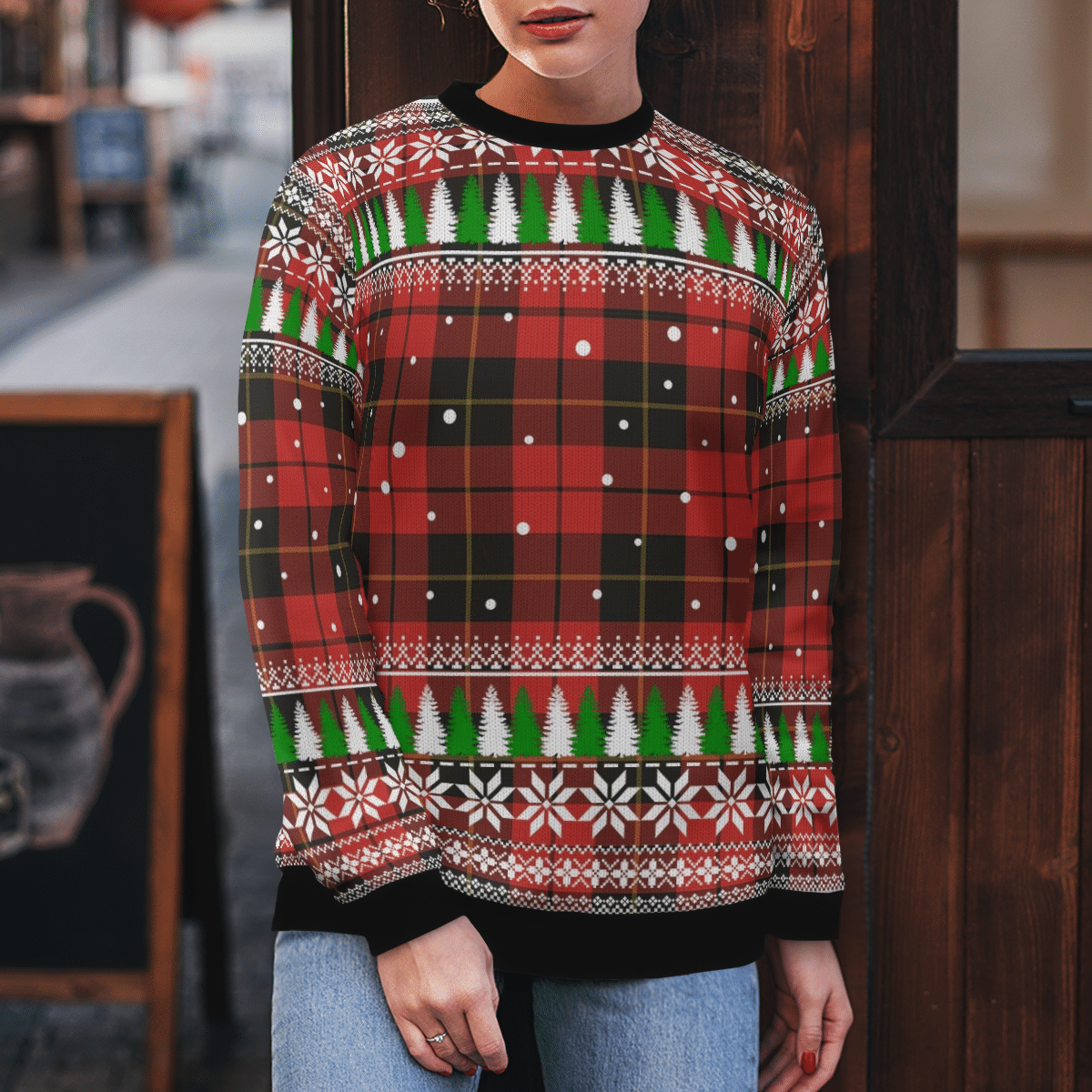 Clan Wallace Weathered Tartan Christmas Ugly Sweater FE32 Wallace Weathered Tartan Tartan Ugly Sweater   