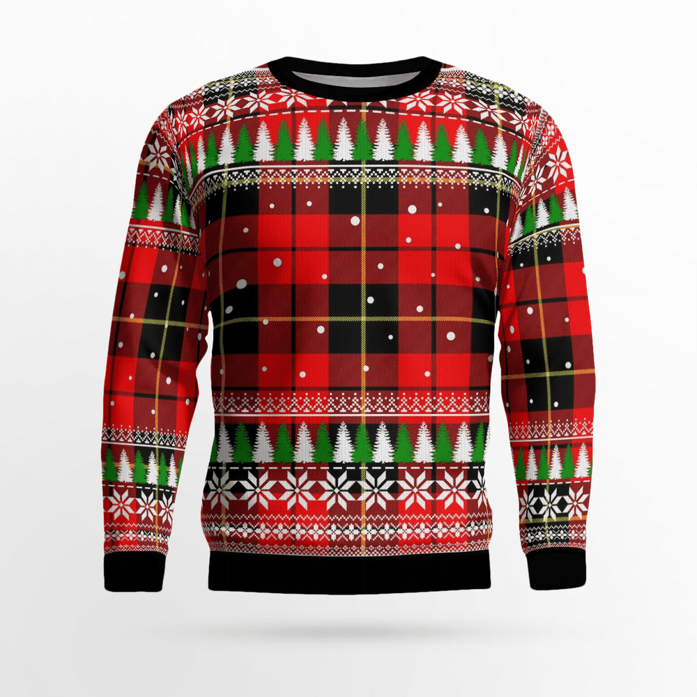 Clan Wallace Hunting Red Tartan Christmas Ugly Sweater XM83 Wallace Hunting Red Tartan Tartan Ugly Sweater   