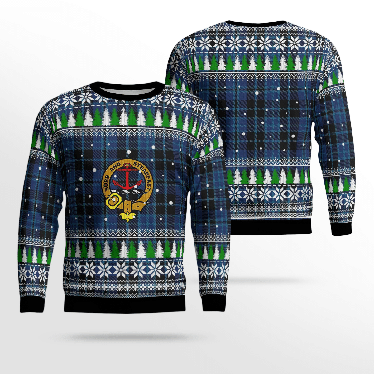 Clan Clark 2 Crest Tartan Christmas Ugly Sweater EC16 Clark 2 Crest Tartan Tartan Ugly Sweater   