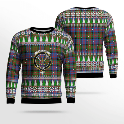 Clan Carnegie Ancient Crest Tartan Christmas Ugly Sweater AR14