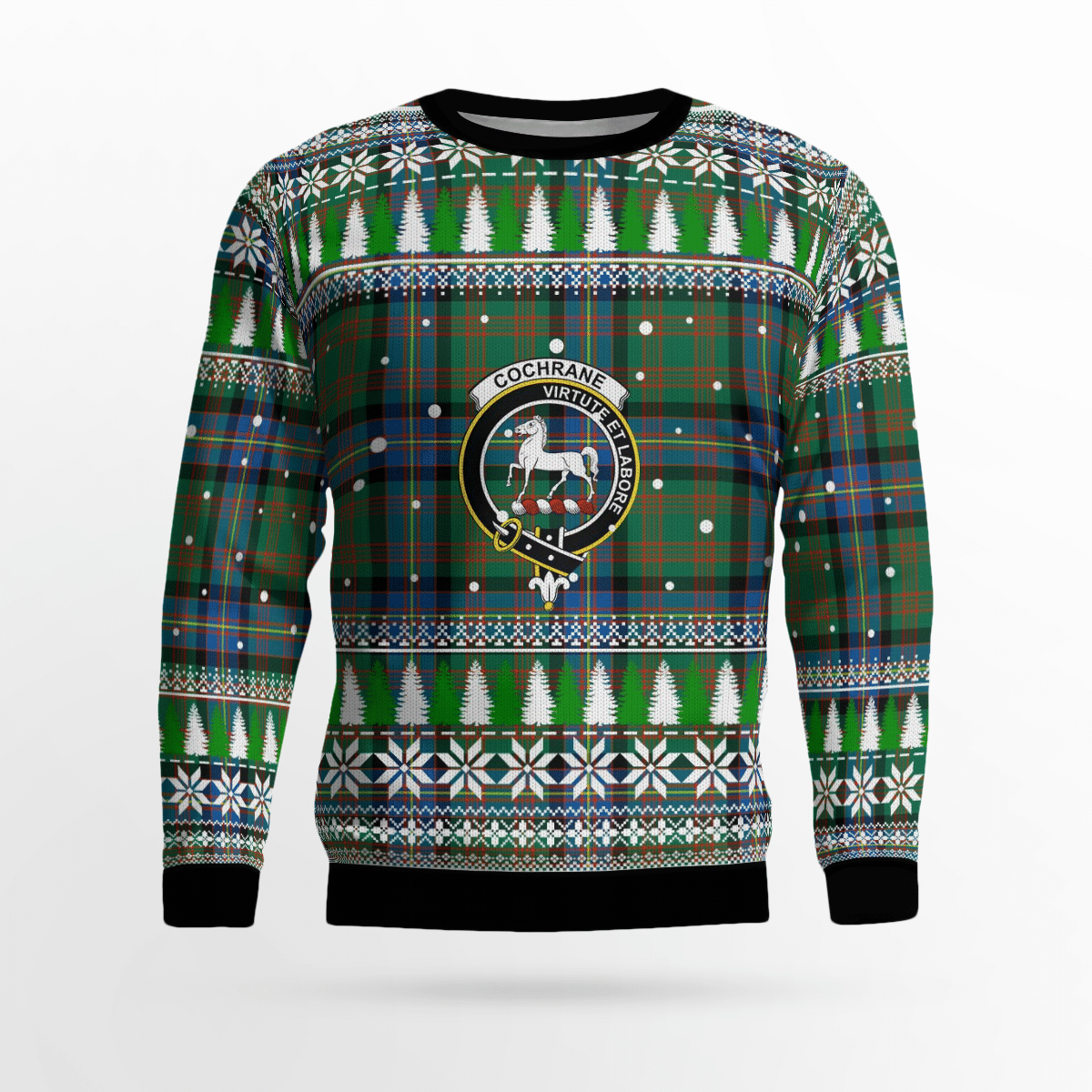 Clan Cochrane Ancient  Crest Tartan Christmas Ugly Sweater LE23 Cochrane Ancient Crest Tartan Tartan Ugly Sweater   