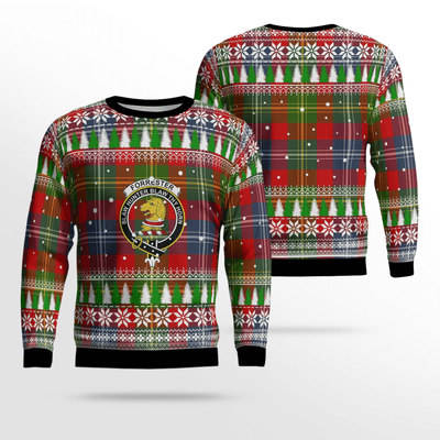 Clan Forrester Crest Tartan Christmas Ugly Sweater