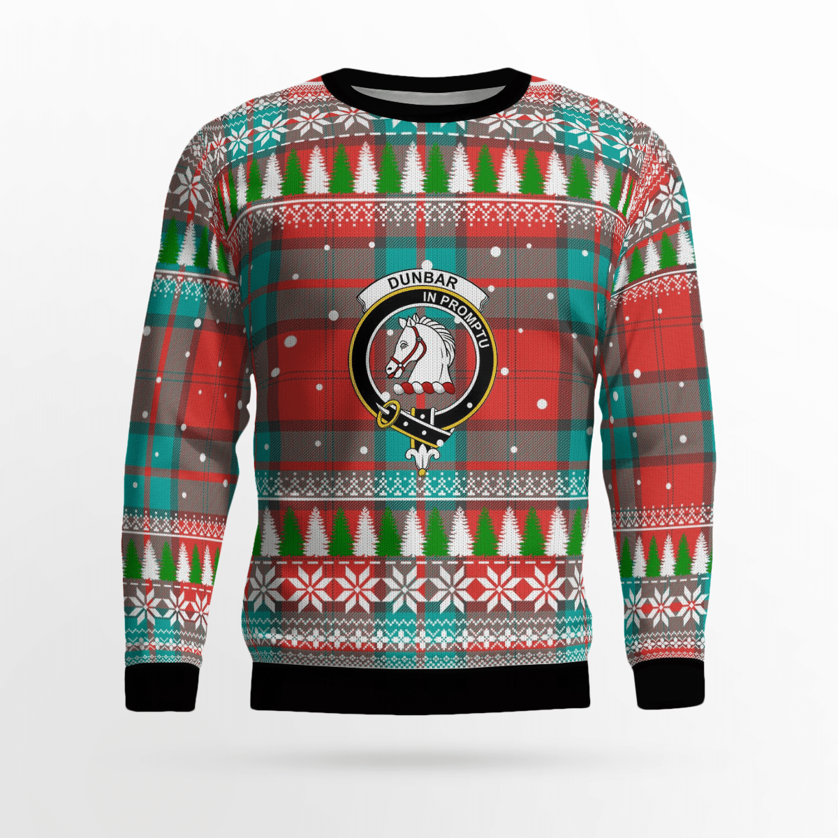 Clan Dunbar Ancient Crest Tartan Christmas Ugly Sweater RK35 Dunbar Ancient Crest Tartan Tartan Ugly Sweater   