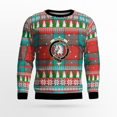 Clan Dunbar Ancient Crest Tartan Christmas Ugly Sweater RK35 Dunbar Ancient Crest Tartan Tartan Ugly Sweater   
